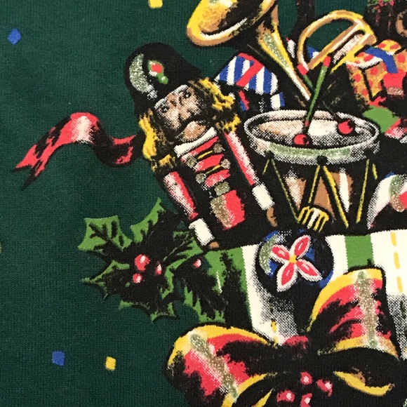 Vintage Basic Editions Christmas Sweatshirt size S - Picture 3 of 11